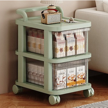 Rak Susun Penyimpanan Laci Trolley 2 Tingkat Levi Rak Serbaguna Dapur Kamar Ruang Tamu - Levi