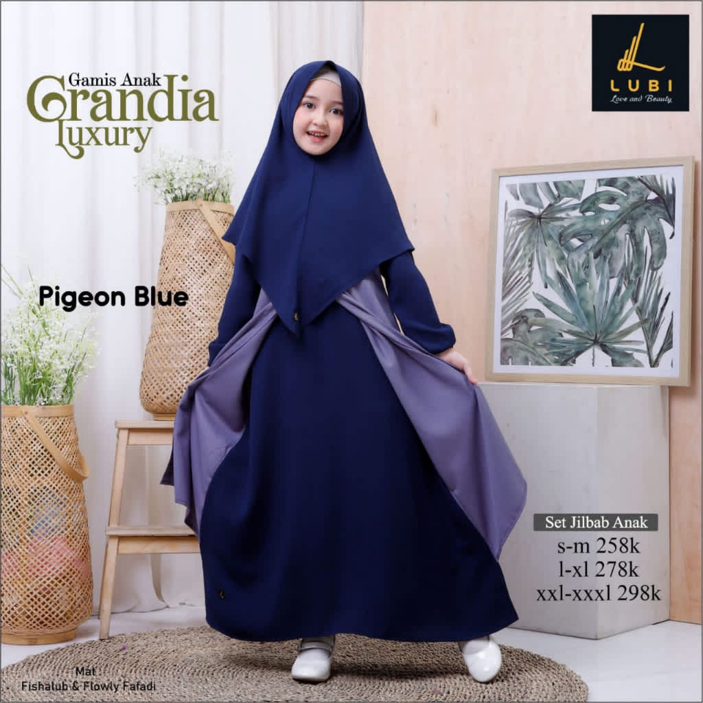 LUBI GAMIS ANAK GA GRANDIA PIGEON BLUE