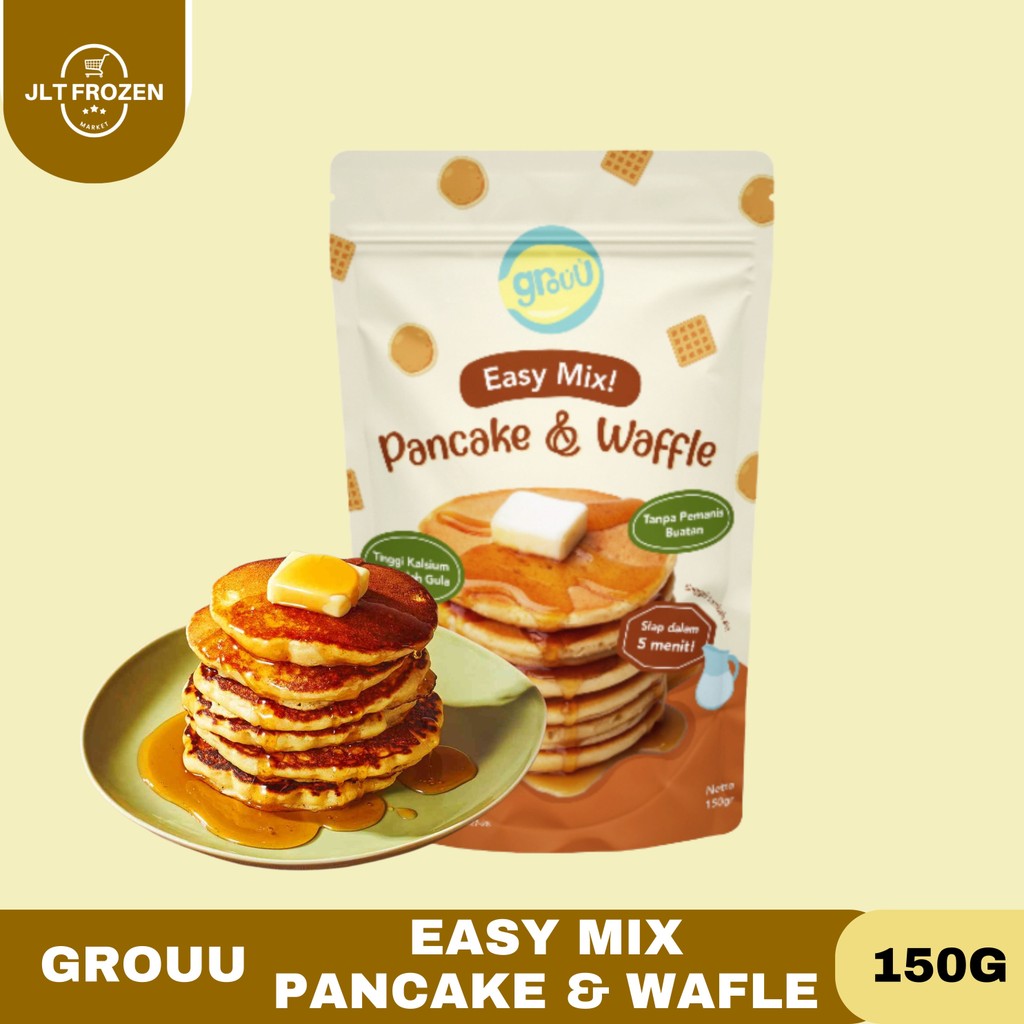 

Grouu Easy Mix Pancake & Wafle / Cemilan Anak Tanpa Pemanis Buatan 150g
