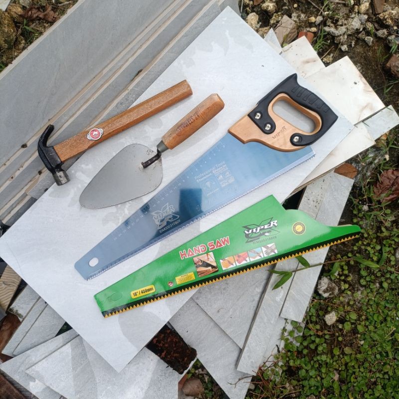 Set 3 pcs Gergaji Cap Viper 18 Inch Palu Cetok Galur - Gergaji Viper Bahan Viber gergaji kayu graji 