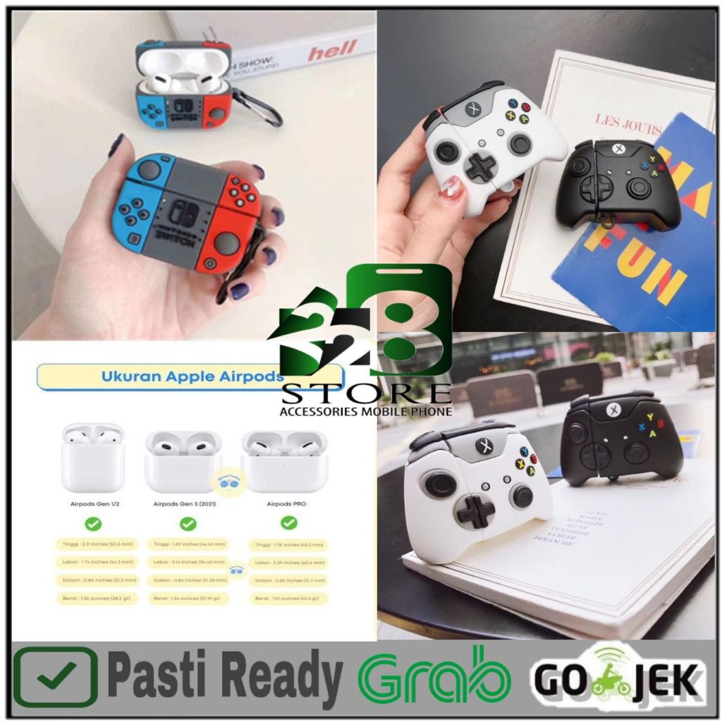 CASE AIRPODS GEN 1 | 2 | 3 | 4 | PRO | MOTIF NINTENDO | STICK XBOX | HARD SOFT COVER PREMIUM NEW