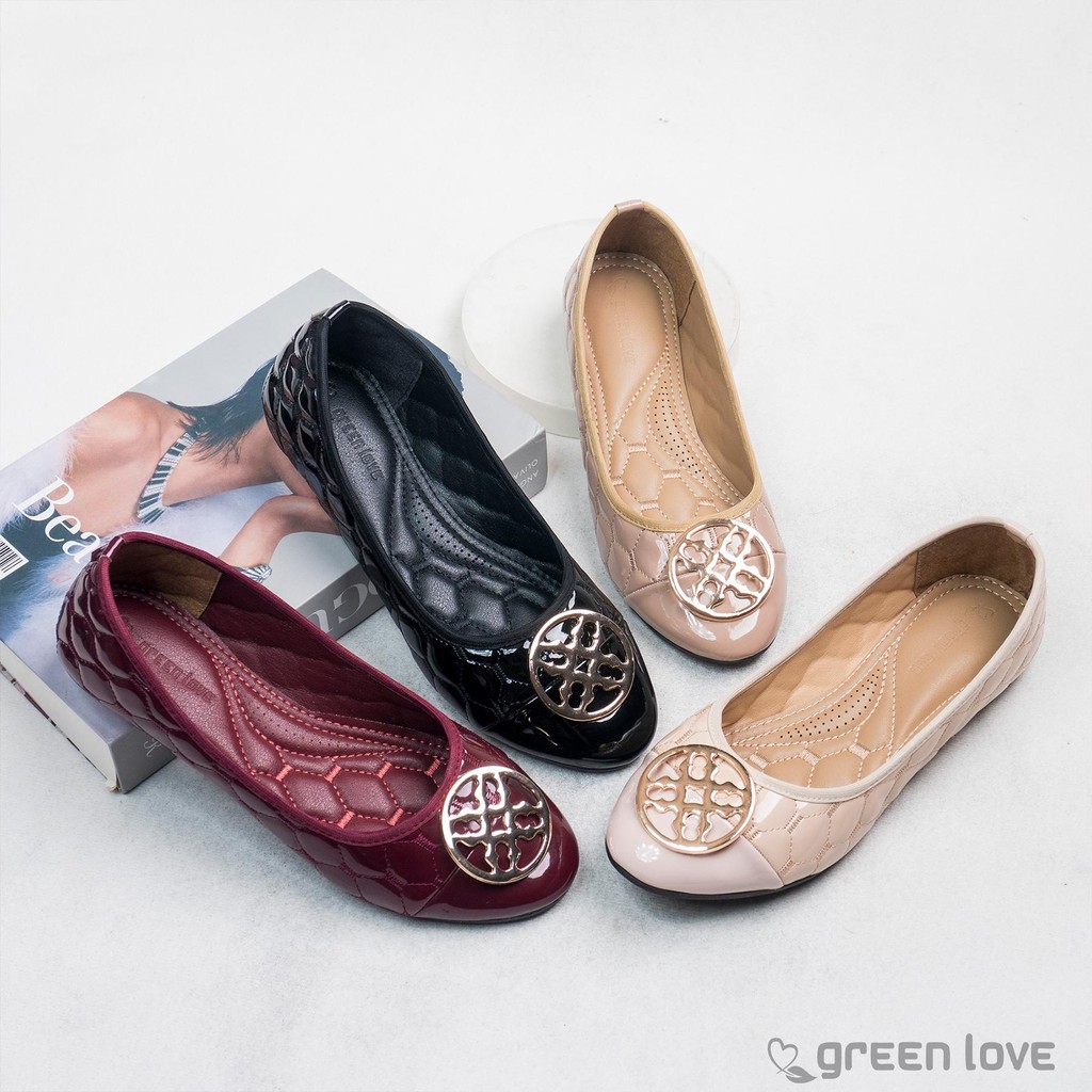 Green Love Sepatu Flatshoes Wanita NEW SEQUINA