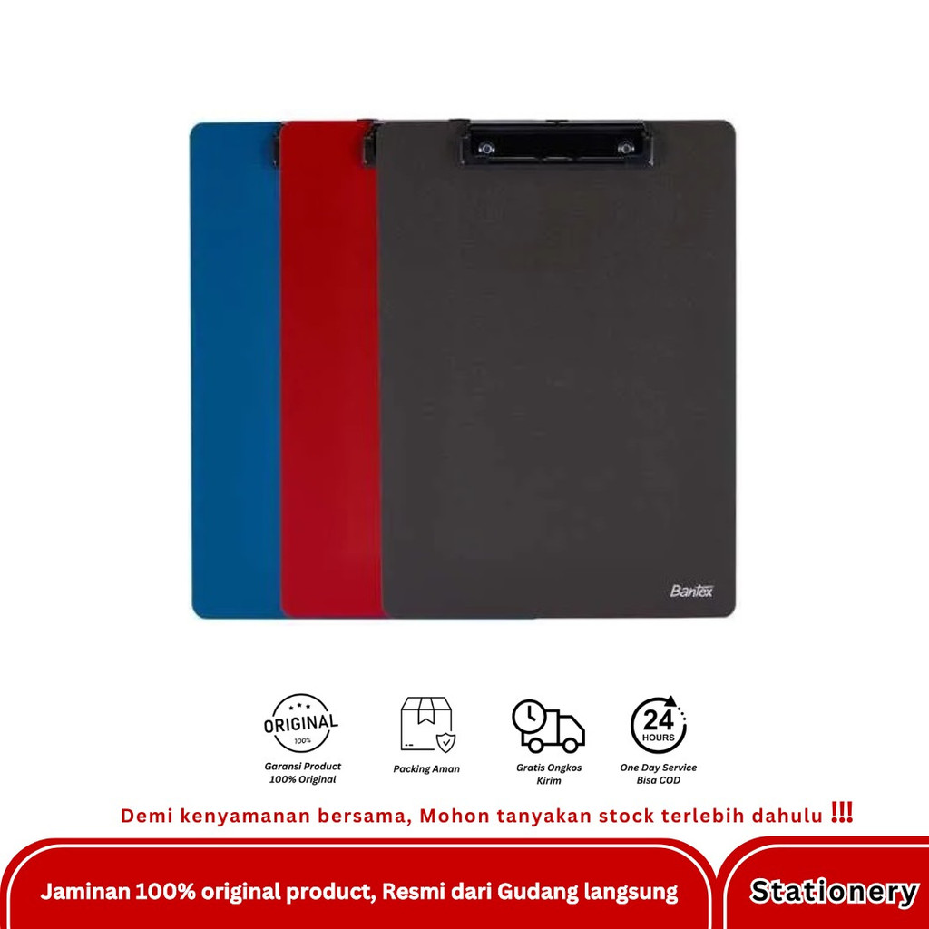 

BANTEX CLIP BOARD FC BF7502 HITAM BIRU MERAH
