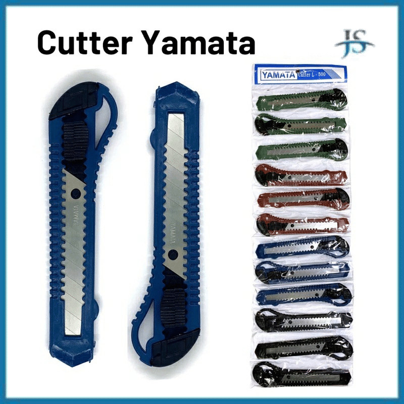 

JS GROSIR DAN 1PCS Pisau Cutter Yamata Jenia Piso Kater Cuter Pemotong Dus ATK DLL