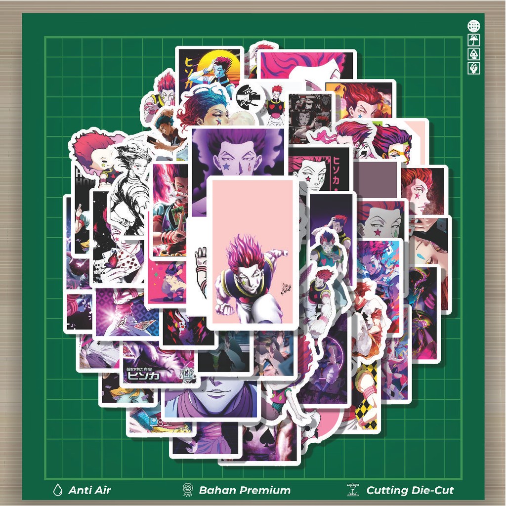

HOT 50 PCS STIKER Stiker Anime Hisoka Hunter x Hunter Stiker Fashion Cars Decal Dingin Kartu Album Custom Vinyl Anti Air- Sticker Aesthetic Buku Journal Koper Casing HP Tablet Laptop Helm Motor Botol Minum