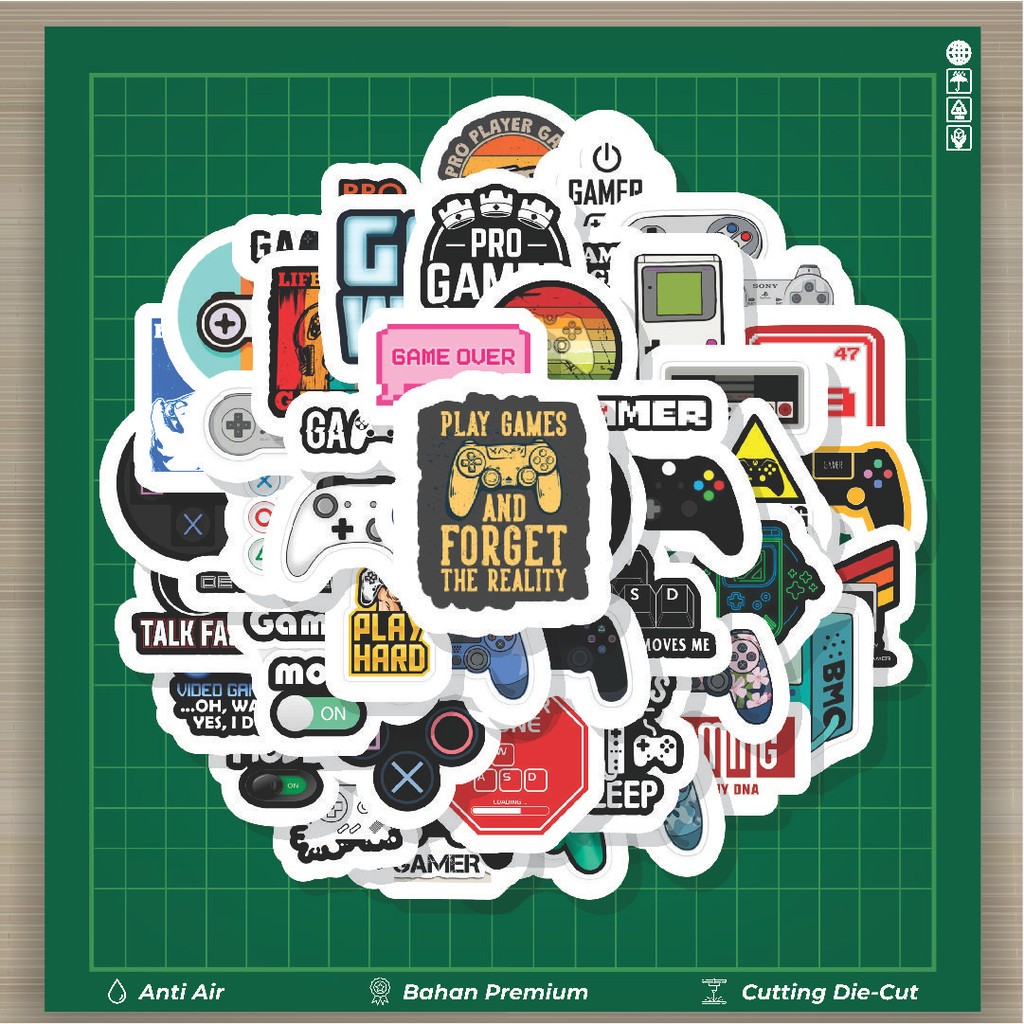 

HOT 50 PCS STIKER Stiker Game Pad Stiker Fashion Cars Decal Dingin Kartu Album Custom Vinyl Anti Air- Sticker Aesthetic Buku Journal Koper Casing HP Tablet Laptop Helm Motor Botol Minum