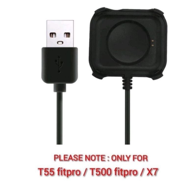 Kabel Charger Cas Smartwatch T55 T500 X7 Fitpro Original charger kotak