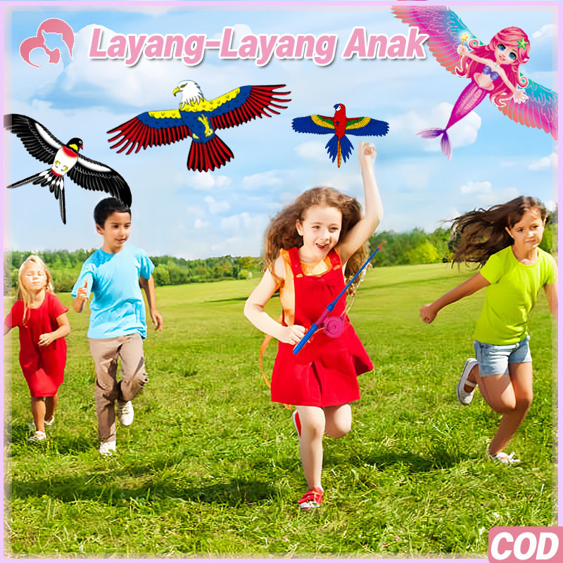 Mainan Layang Layang Anak Layang-layang Berventilasi Kartu Layang-layang Anak-anak Layang-layang Din