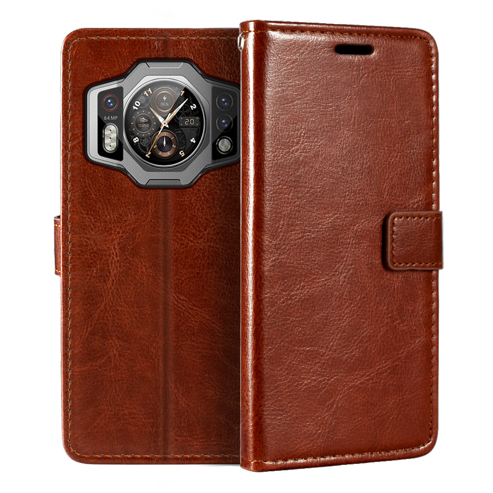 Case For Oukitel WP21 Wallet Premium PU Leather Magnetic Flip Case Cover With Card Holder And Kickst