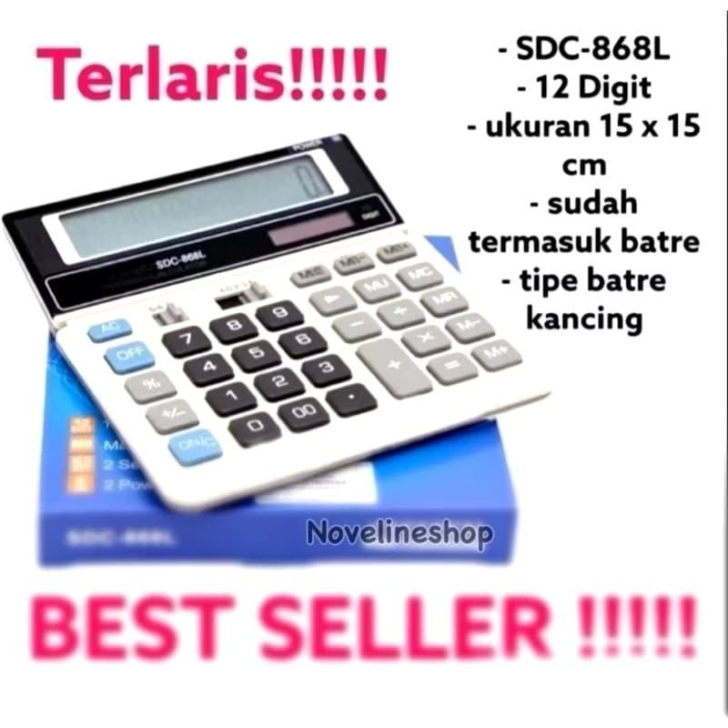 

Calculator SDC-868L 12 digit - Kalkulator Desktop Meja Kantor SDC 868L