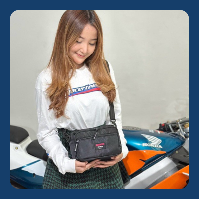 RACERTEES Tas Slingbag “Happy Bag” Warna Hitam
