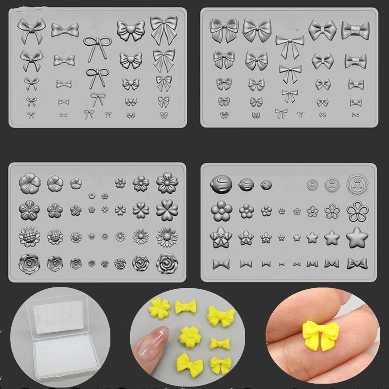 

Mini Bows/trinkets/flowers Special Decorative Silicone Mould DIY Ultra Light Clay Earring Accessories Decorate Pottery Mould