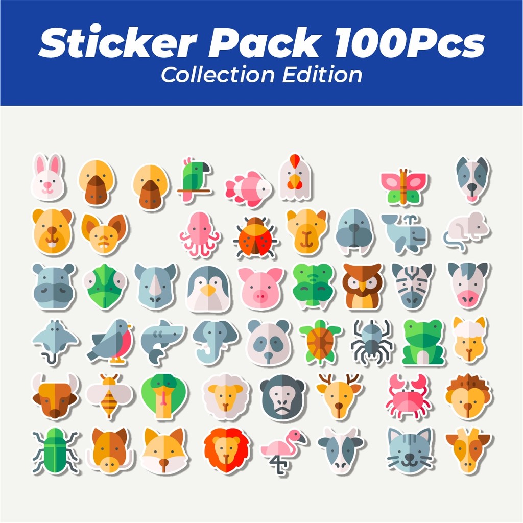 

Hot Stiker Animal Icon Pack Version [Versi Paket Ikon Hewan] Lucu Anti Air Stikers Berperekat Waterproof Sticker Decal Buat Motor Helm Buku Journal Koper Casing HP Laptop Botol Minum