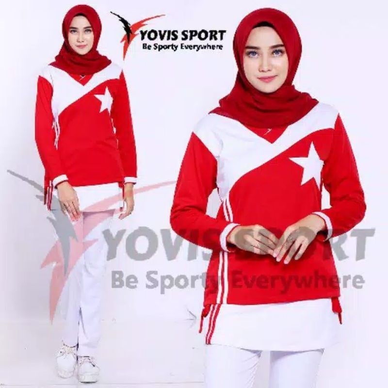 Setelan baju senam  yovis sport / stelan baju senam  wanita / zumba / setelan bintang aerobik dan yo