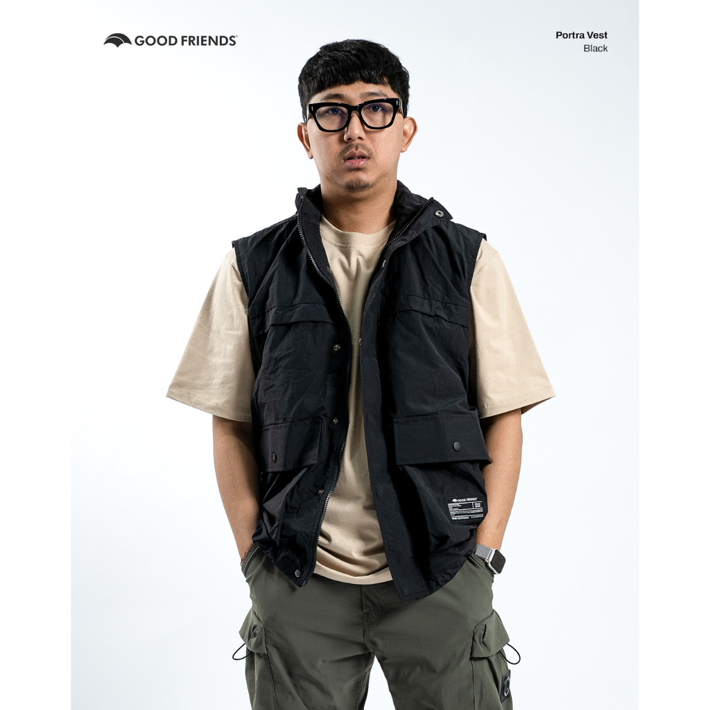 GOODFRIENDS Rompi Pria PORTRA VEST Black