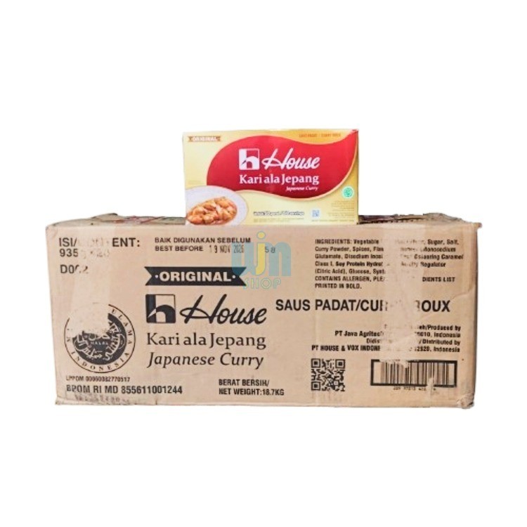

House Kari Ala Jepang 935g 1 Dus Isi 20 Pcs | Bumbu Japanese Curry Halal