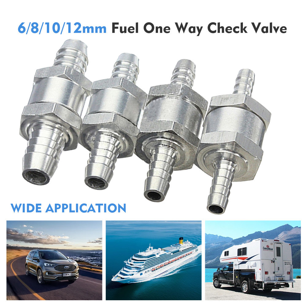 Valve one way Katup satu arah Logam Aluminum / Katup Satu Arah Bahan Bakar 6/8/10/12mm One Way Valve