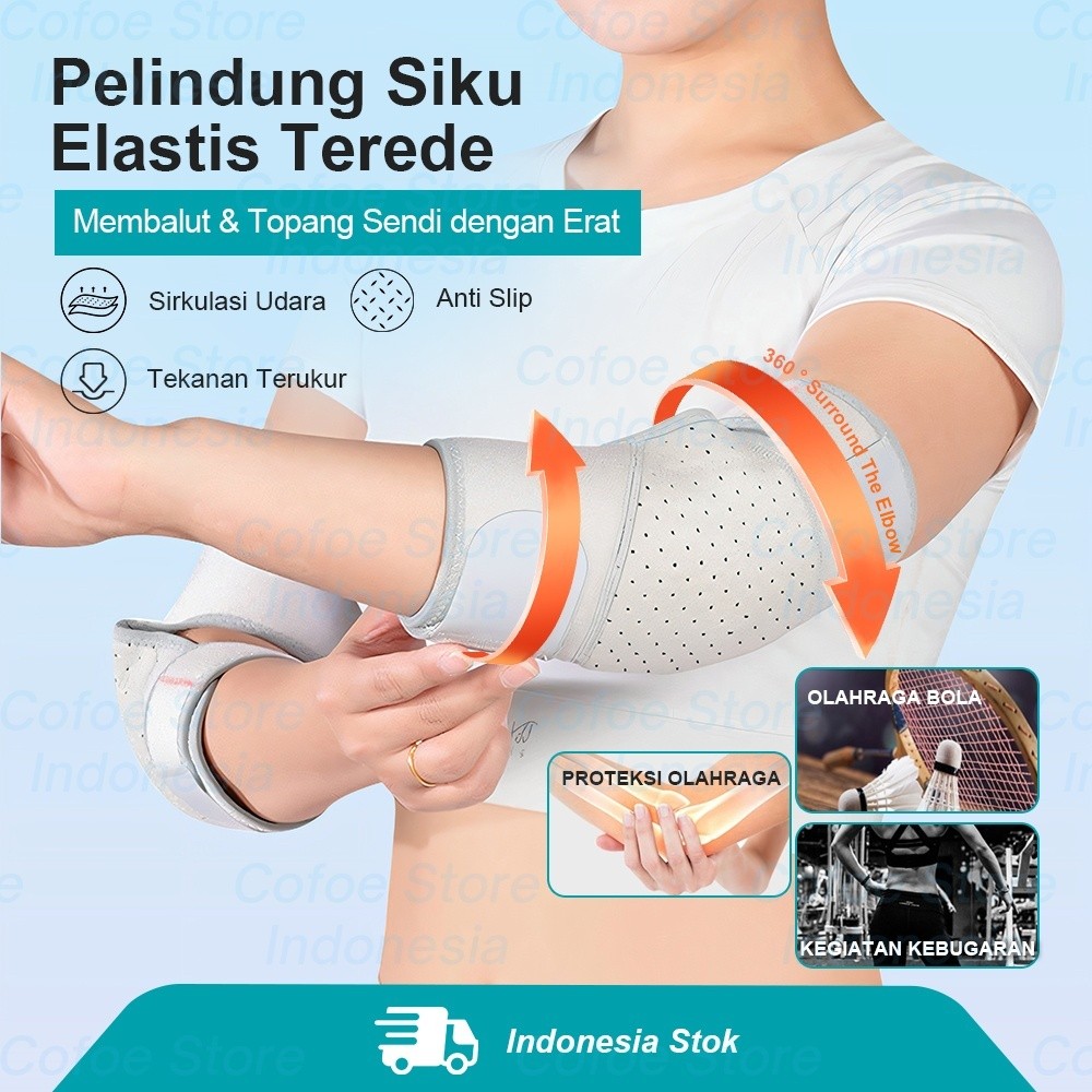 Deker Tangan Voli Tebal Pria Wanita Lp Breathable Elbow Support Badminton Tennis Gym Pelindung Siku