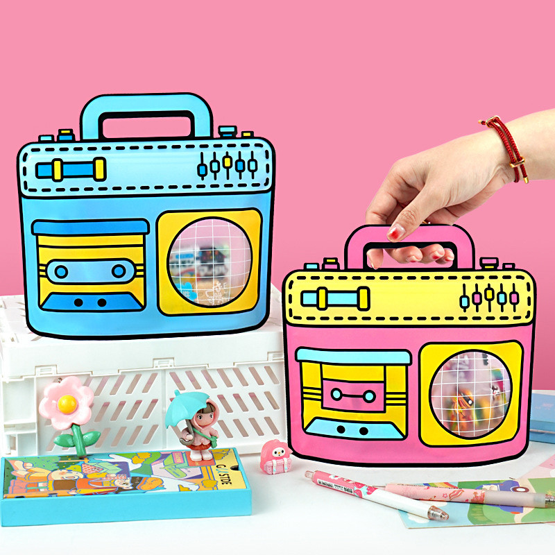 

20/50Pcs Retro Radio Shaped Ziplock Snack Bag Cute Sealed Festival Handbag for Kids Birthday Party Favors Candy Cookie Packaging