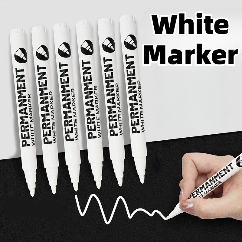 

3/5Pcs White Marker Pens Waterproof Quick Drying Permanent White Paint Pen for Art Painting Rock Ceramic Tire Canvas