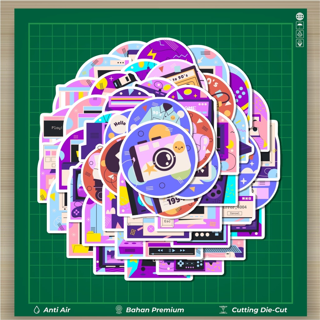 

HOT 50 PCS STIKER Stiker Retro Vintage Stiker Fashion Cars Decal Dingin Kartu Album Custom Vinyl Anti Air- Sticker Aesthetic Buku Journal Koper Casing HP Tablet Laptop Helm Motor Botol Minum