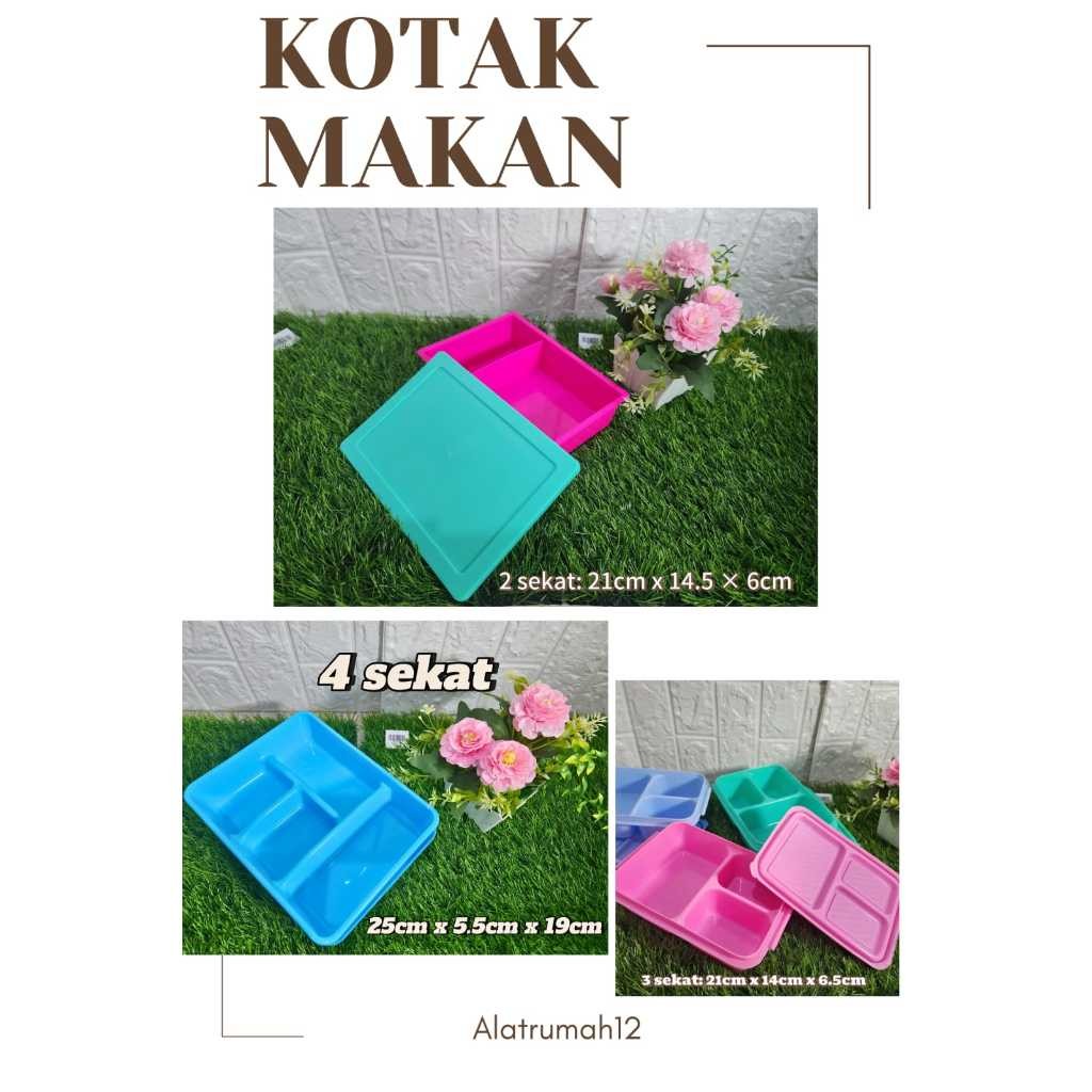 Kotak Bekal Makan Sekolah Anak Lunch Box Sekat Kotak Bento Tempat Makan Praktis Besar Murah untuk Be