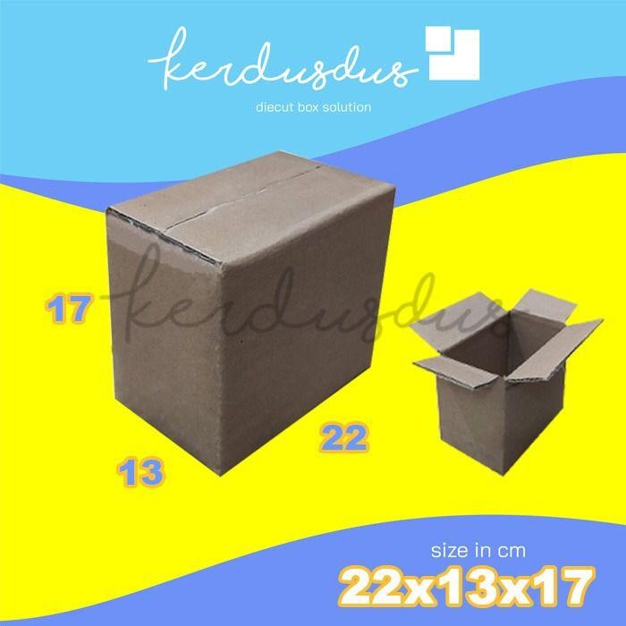

22x13x17 cm kardus box karton kotak packing packaging POLOS SHEET