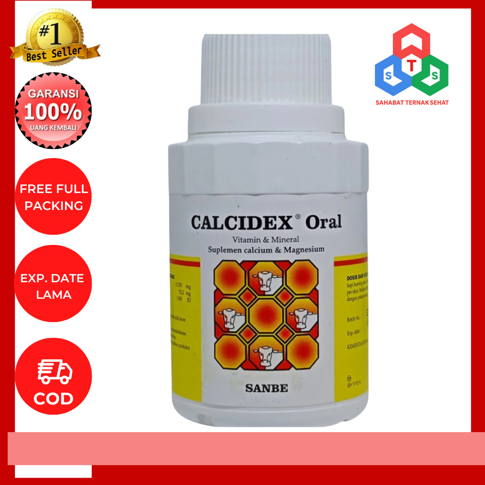 Calcidex Oral 100 ml - Mengatasi Defisiensi Calcium Hewan