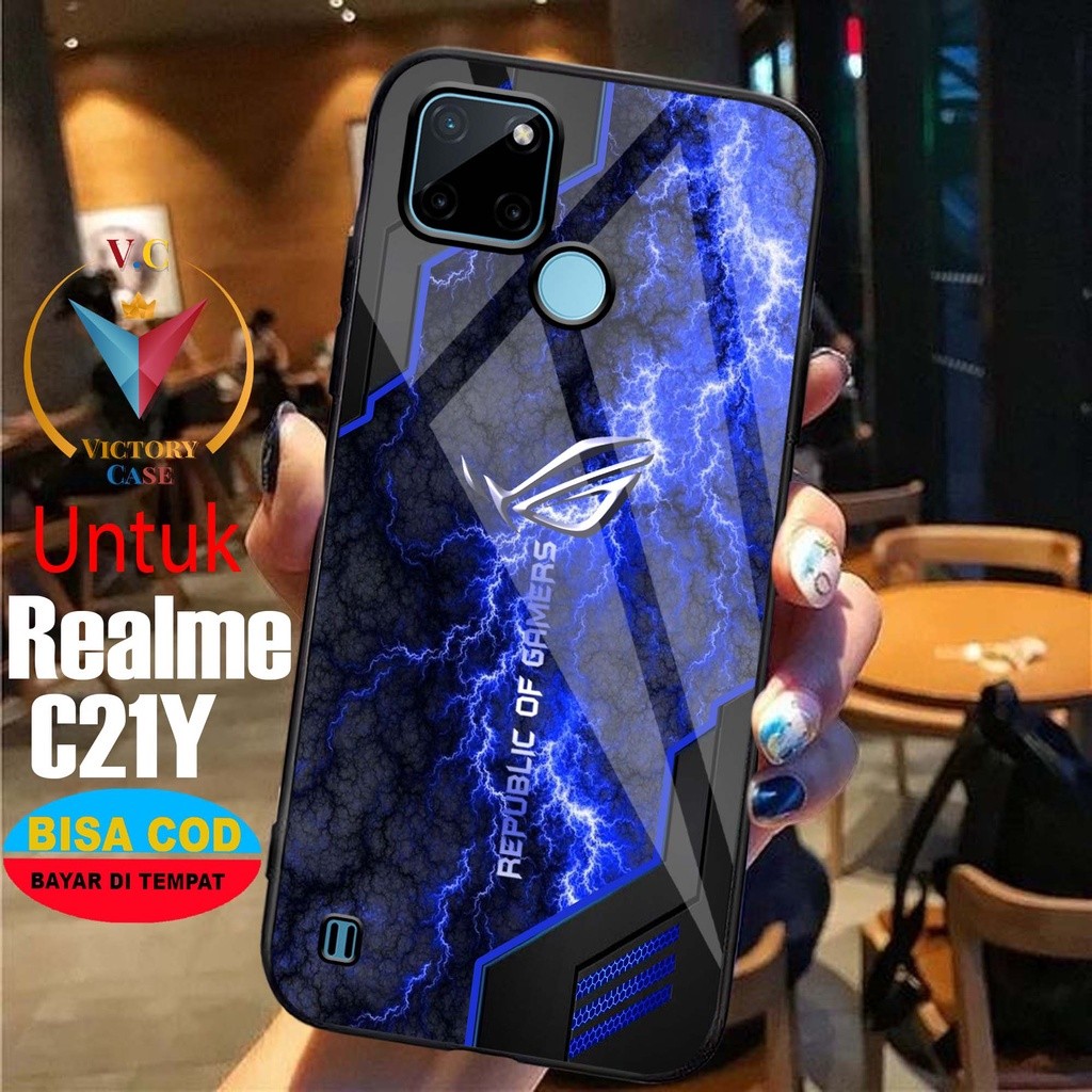 Custom Case GLOSSY REALME C21Y C25Y MOTIF ROG
