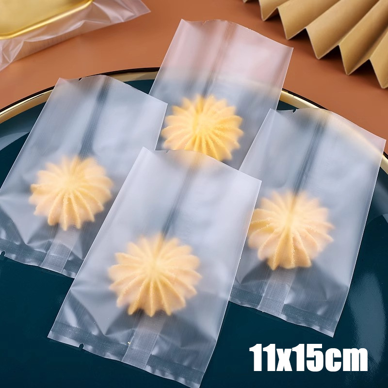 

【New Arrivals】100pcs Plastik Transparan Plastik Kemasan Kue Kering Kantong Plastik Kue Transparant Doff Plastik Doff Transparan Dots Nougat Cookies Mooncake