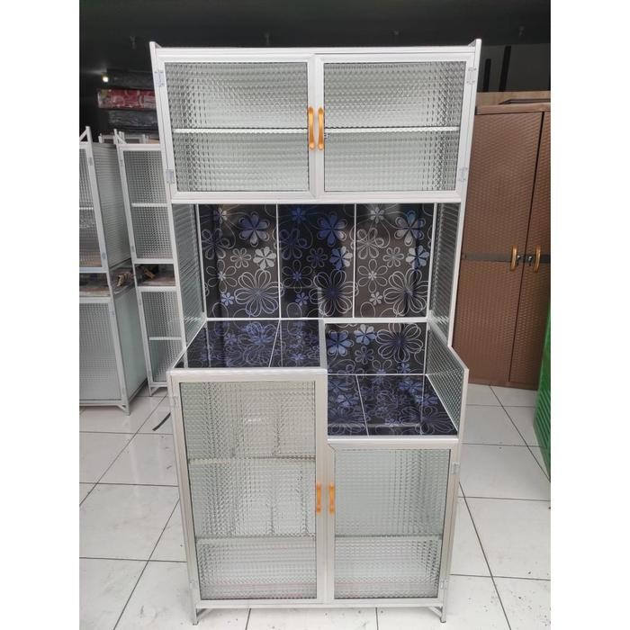 Terbaru RAK PIRING 2 PINTU RAK PIRING ALUMUNIUM LEMARI PIRING LEMARI DAPUR - 2 PINTU UNDAK