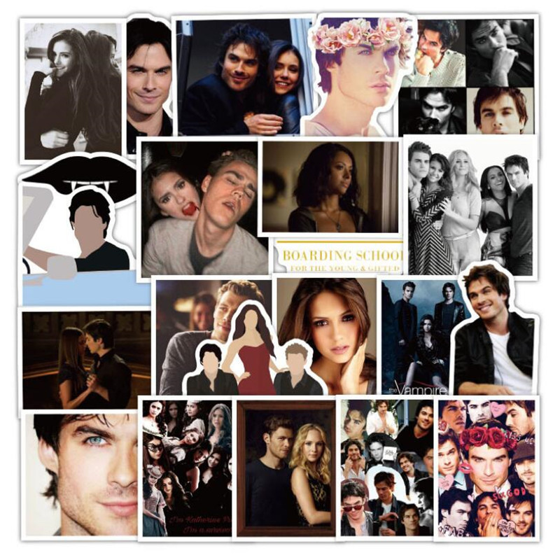 

10/30/50 PCS Horror Vampire Diaries American TV Series Graffiti Laptop Luggage Skateboard Guitar Waterproof Stickers Wholesale