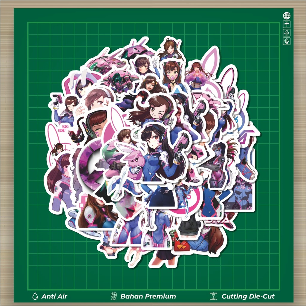 

HOT 50 PCS STIKER Stiker Acgn Beauty Girls Series D.VA OVERWATCH Character Stiker Fashion Cars Decal Dingin Kartu Album Custom Vinyl Anti Air- Sticker Aesthetic Buku Journal Koper Casing HP Tablet Laptop Helm Motor Botol Minum