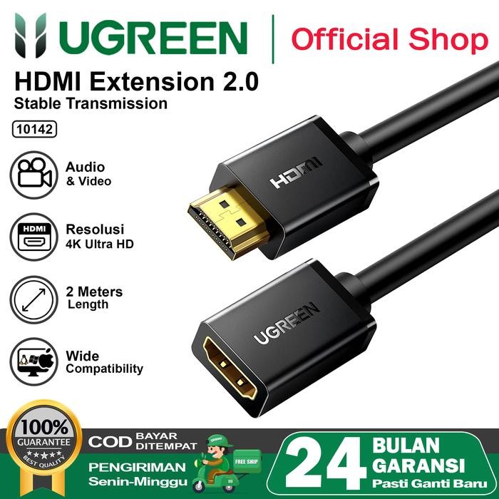 Promo Juara UGREEN Kabel HDMI Extension 4K Perpanjangan HDMI Male To Female 10142 - 10142PASTI COD