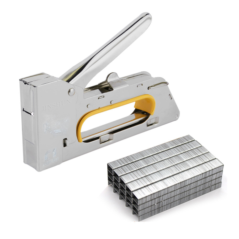 

Furniture Stapler 4/6/8mm Heavy Duty Staples with 2400pcs Nails Stainless Steel for Woodworking for Furniture Binding