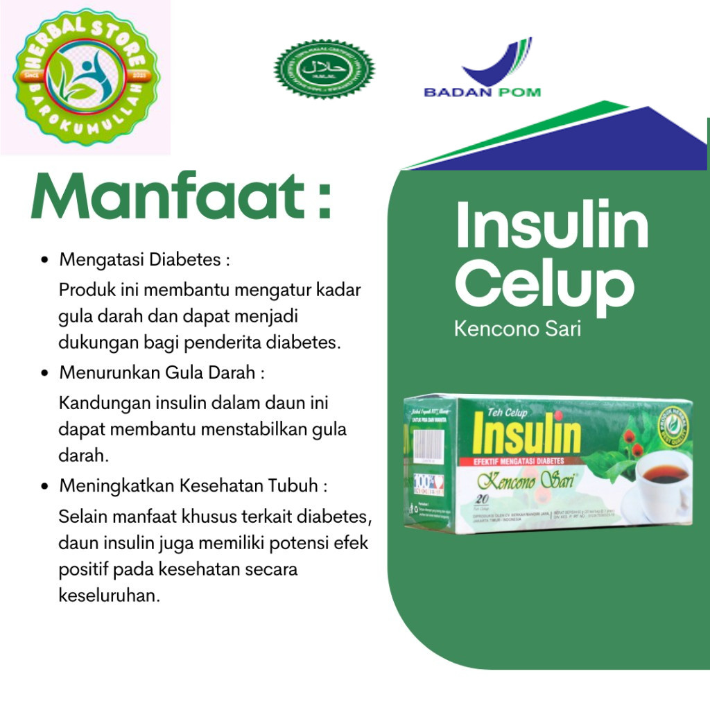 

Teh Insulin / Teh Daun Insulin / Teh Celup Insulin / Teh Celup Diabet Daun Insulin