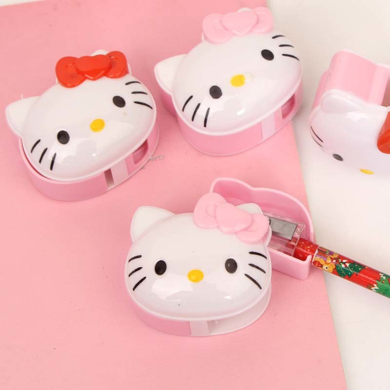 

5pcs Cute Cartoon Hello Kitty Pencil Sharpener Children Single Hole Detachable Pencil Sharpener Student Stationery Supplies Gift