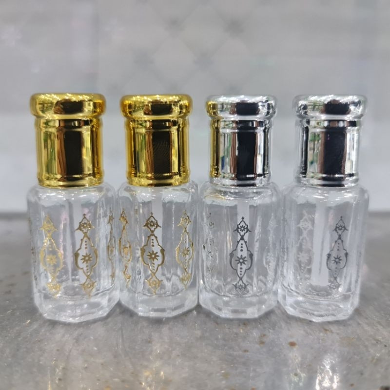 Botol Tola Batik isi 24 Botol 3ml / Botol tola ukir batik gold silver Harga per 2 lusin