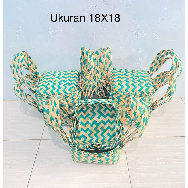 Besek Jinjing 18X18 Besek Warna Besek Hias Besek Hampers