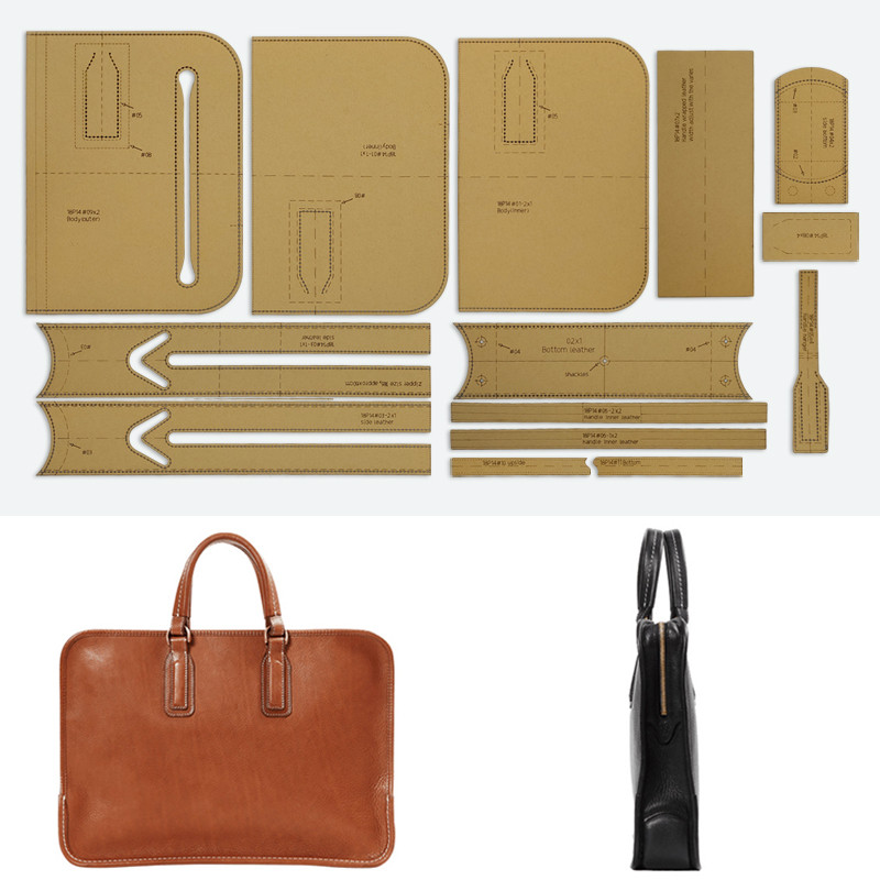 

YOMDID 14PCS Handmade Leather Tools Handbag Kraft Paper Template DIY Briefcase Making Leather Plate Mold Leathercraft Accessory