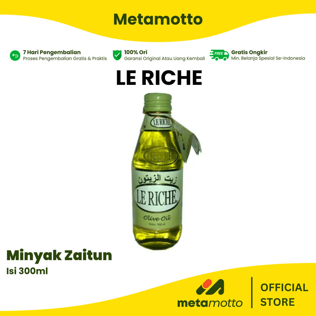 

Minyak Zaitun Le Riche 300ml Leriche Olive Oil 300 ml Original - Metamotto Setia