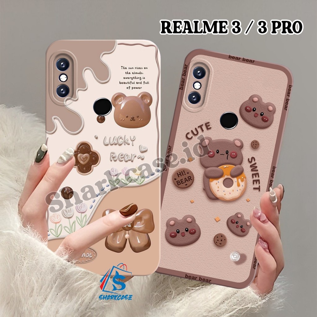 Case Realme 3 / 3 PRO / 5 PRO / 5 / 5i / 5s / C3 / C2 / C1 Motif Bear Cute Terbaru Kekinian -  Casin