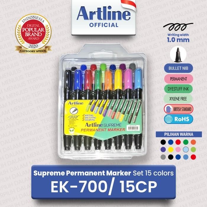 

ARTLINE Spidol Supreme Permanent Marker SET 15 Colours EPF-700