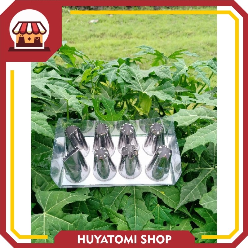 Promo Spuit Tar Box Besar Isi 8 Pcs Spuit Churros Spuit KUE Mawar Spuit Stainless Stell