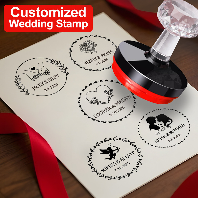 

Customized Wedding Seal Stamp for Invitation Card Letter Scrapbooking Supplies - Personalized Gift for Party Decoration