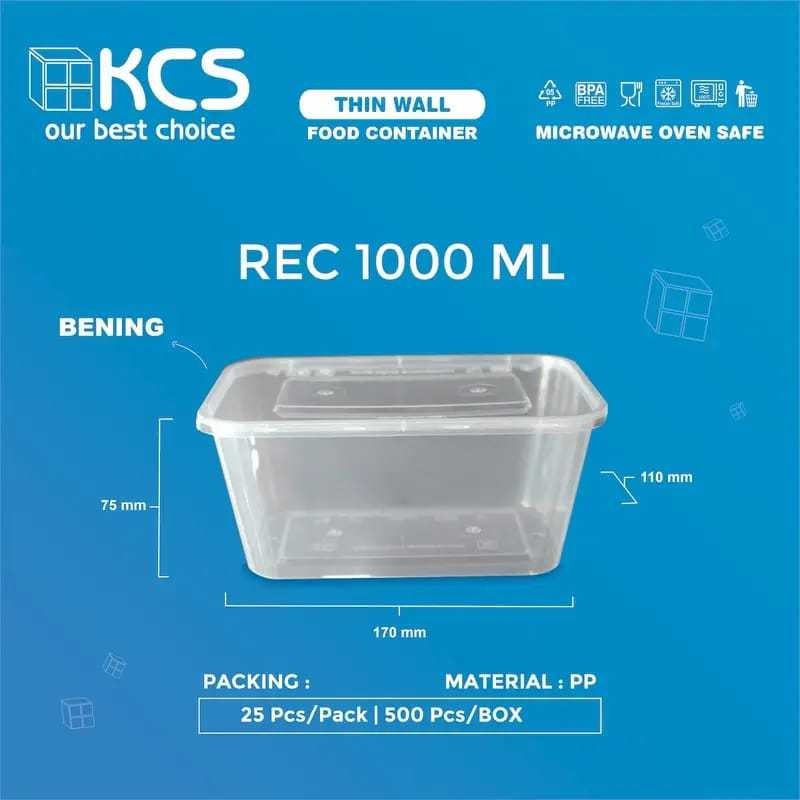 THINWALL KCS REC 1000 ML (ISI 500 PCS/DUS)