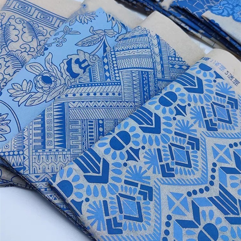 

1PCS New Creative Ceramic Decals Pottery Art Blue and White Porcelain Ceramics Clay Transfer Paper Handicrafts Coloring Tools