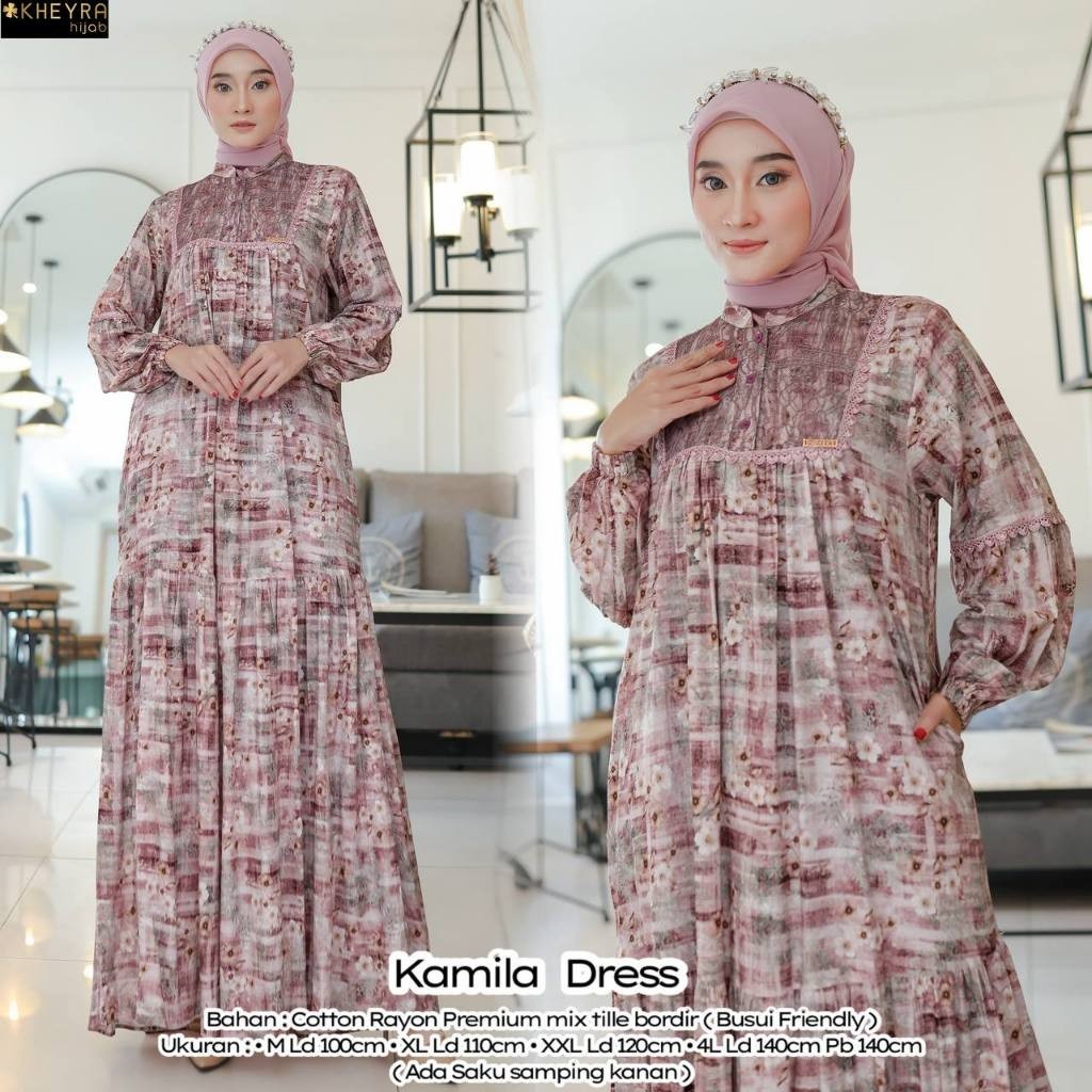 BD0GBE Casual Wanita HQ KAMILA DRESS From kHEYRAer elrumi