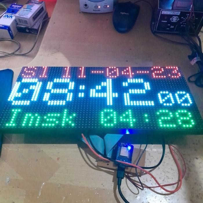 Part Kit ESP8266 ESP 8266 Wireless Jam Clock JWS & MP3 Murotal NTP P5 RGB