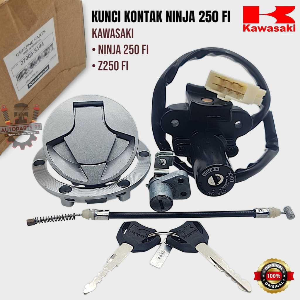 Kunci Kontak Ninja 250 FI Z250 FI Original Kawasaki Keyset Ninja 250 FI Z250 FI